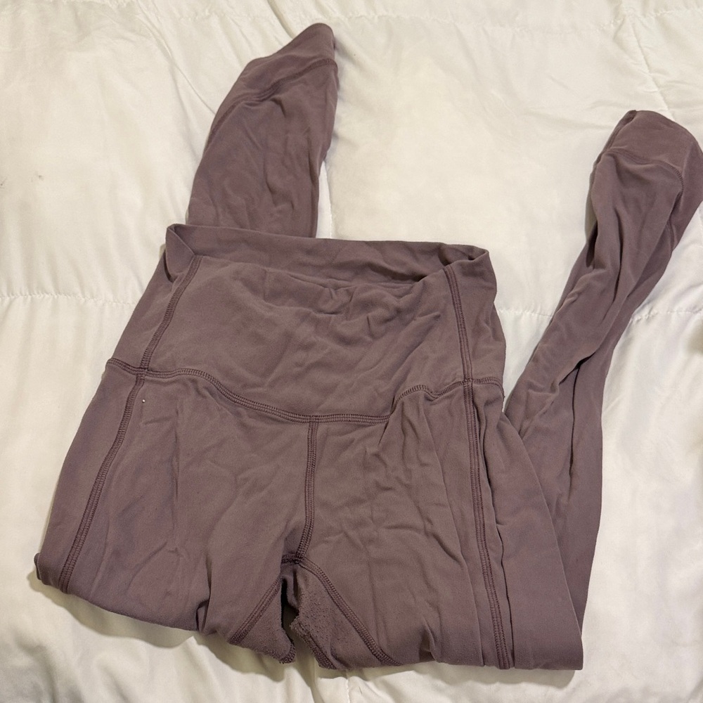 Pink Lululemon leggings mesh details